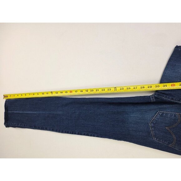 Levis Size 27X30 Womens 712 Slim Blue Denim Logo Tag 5 Pocket Jeans - Picture 9 of 14